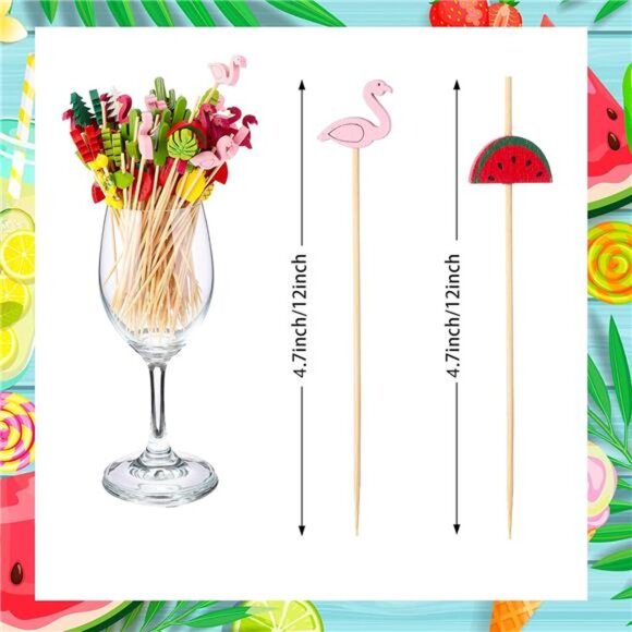 160Pcs Cocktail Drink Accessories 60 Pcs Drink Cocktail Umbrellas 100Pcs 4.7Inch - Picture 2 of 7